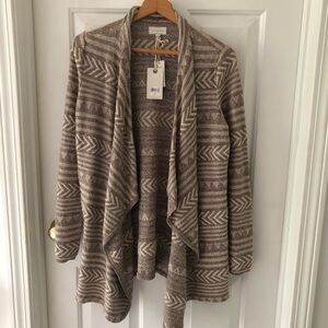 Sale!!Lucky Brand Geometric Tan Cardigan